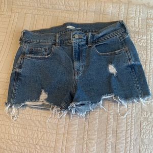 Cutoff Denim Blue Jean Shorts